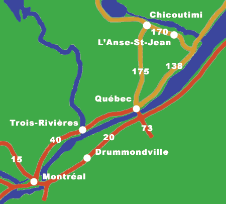 Carte du Qu&eacute;bec